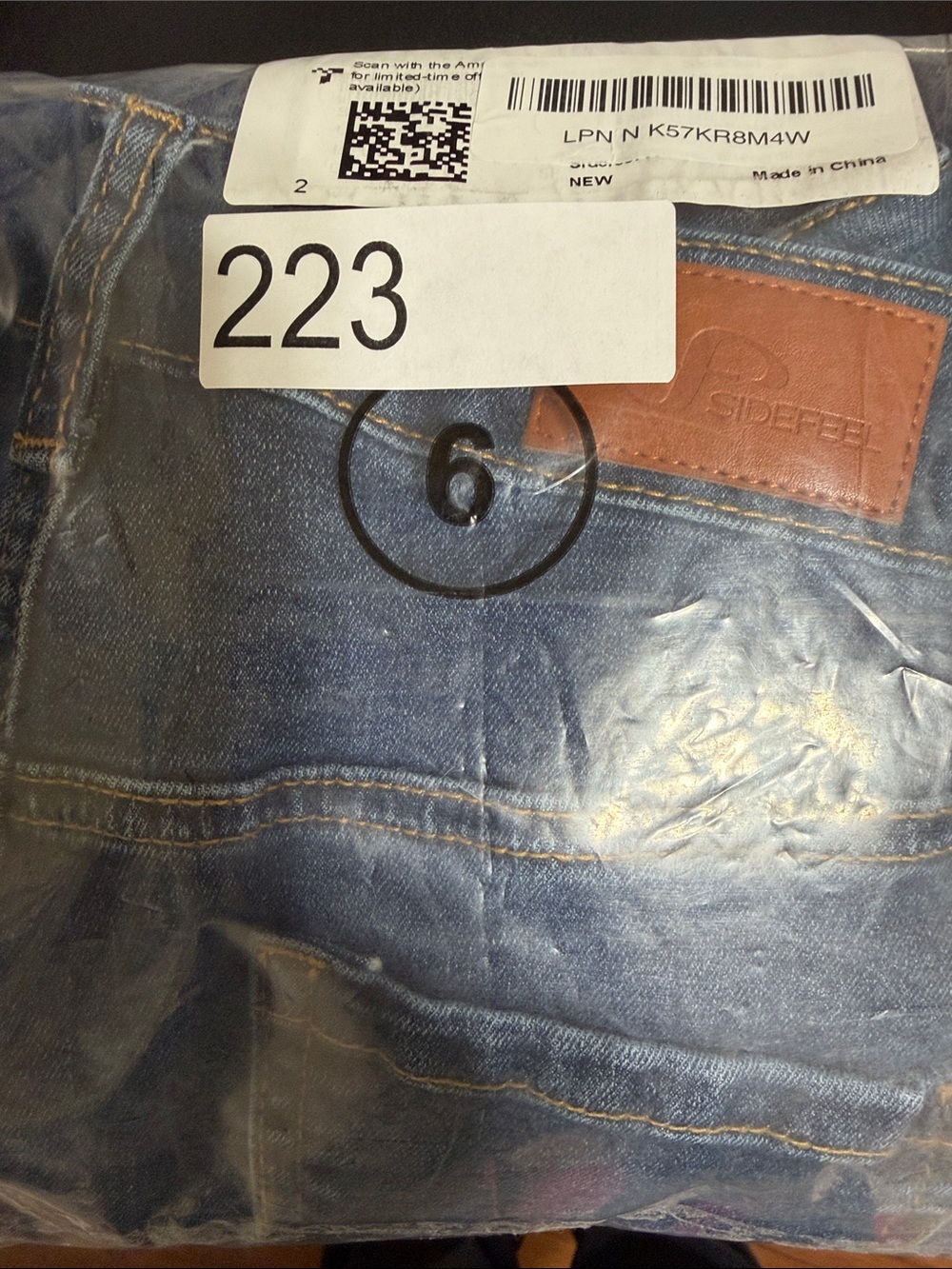 Sidefeel Dark Blue (Bluing) High-Waisted Wide Leg Jeans